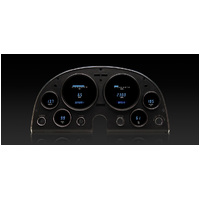 1963-67 Chevy Corvette Digital Instrument System (Metric) - Blue Display