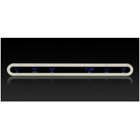 Universal 2" x 19" Oval Digital VFD Instrument - Teal Lighting, KPH