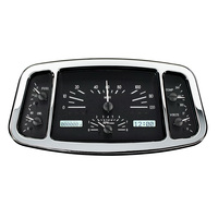 1933-34 Ford Car MHX Gauge (Metric) Black Alloy Face, White Display