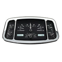 1933-34 Ford Car MHX Gauge (Metric) - Black Alloy Face, White Display