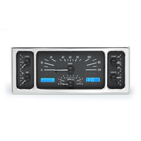 1935- 36 Ford Car MHX Gauge (Metric) Black Alloy Face, Blue Display