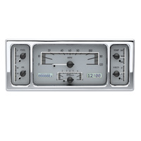 1935- 36 Ford Car MHX Gauge (Metric) Silver Alloy Face, White Display