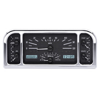 1937-38 Ford Car MHX Gauge (Metric) Black Alloy Face, White Display