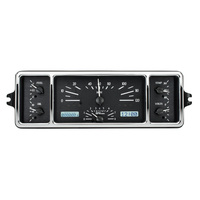 1939 Chevy Car MHX Gauge (Metric) Black Alloy Face, White Display