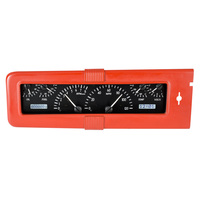1940 Chevy Car MHX Gauge (Metric) Black Alloy Face, White Display