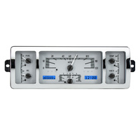 1940-46 Chevy Pickup VHX Instruments - Silver Background,Blue Lighting, KPH