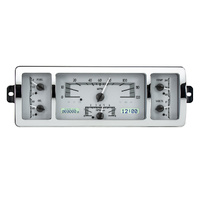 1940-46 Chevy Pickup VHX Instruments - Silver Background,White Lighting, KPH