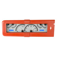 1940 Chevy Car MHX Gauge (Metric) - Silver Alloy Face, Blue Display