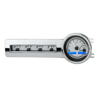1941-48 Chevy Car MHX Gauge (Metric) - Silver Alloy Face, Blue Display