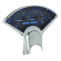 1955-1956 Chevy Car MHX Instruments (Metric) Carbon Fibre Face, Blue Display