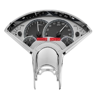 1955-1956 Chevy Car MHX Instruments (Metric) Silver Alloy Face, Red Display