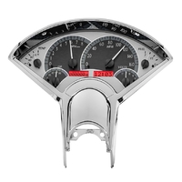 1955-1956 Chevy Car MHX Instruments (Metric) - Silver Alloy Face, Red Display