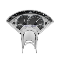 1955-1956 Chevy Car MHX Instruments (Metric) Silver Alloy Face, White Display