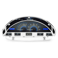 1956 Ford Pick UP MHX Instruments (Metric) Carbon Fibre Face, Blue Display
