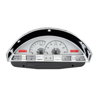 1956 Ford Pick UP MHX Instruments (Metric) Silver Alloy Face, Red Display
