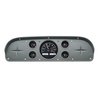 1957-1960 Ford Pickup & 1961-67 Econoline Van MHX Instruments (Metric) Black Alloy Face, White Display