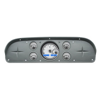 1957-1960 Ford Pickup & 1961-67 Econoline Van MHX Instruments (Metric) Silver Alloy Face, Blue Display
