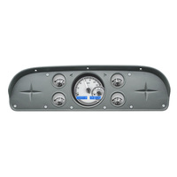 1957-1960 Ford Pickup & 1961-67 Econoline Van MHX Instruments (Metric) - Silver Alloy Face, Blue Display
