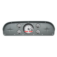 1957-1960 Ford Pickup & 1961-67 Econoline Van MHX Instruments (Metric) - Silver Alloy Face, Red Display