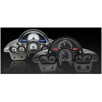 1958-62 Chevy Corvette MHX Instruments (Metric) Carbon Fibre Face, Red Display