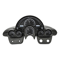 1958-62 Chevy Corvette MHX Instruments (Metric) Black Alloy Face, White Display