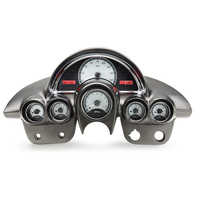 1958-62 Chevy Corvette MHX Instruments (Metric) Silver Alloy Face, Red Display