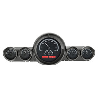 1959-60 Chevy Impala/El Camino MHX Instruments (Metric) Black Alloy Face, Red Display