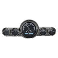 1959-60 Chevy Impala/El Camino MHX Instruments (Metric) Black Alloy Face, White Display
