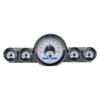 1959-60 Chevy Impala/El Camino MHX Instruments (Metric) Silver Alloy Face, Blue Display