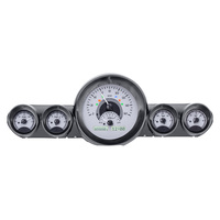 1959-60 Chevy Impala/El Camino MHX Instruments (Metric) - Silver Alloy Face, White Display