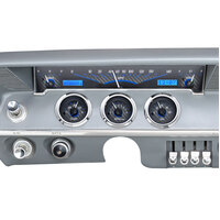 1961-1962 Chevy Impala MHX Instruments (Metric) Carbon Fibre Face, Blue Display