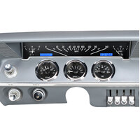 1961-1962 Chevy Impala MHX Instruments (Metric) Black Alloy Face, Blue Display