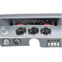 1961-1962 Chevy Impala MHX Instruments (Metric) Black Alloy Face, Red Display