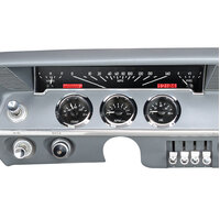 1961-1962 Chevy Impala MHX Instruments (Metric) - Black Alloy Face, Red Display