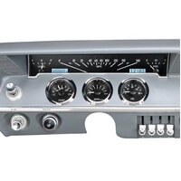 1961-1962 Chevy Impala MHX Instruments (Metric) Black Alloy Face, White Display