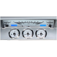 1961-1962 Chevy Impala MHX Instruments (Metric) - Silver Alloy Face, Blue Display
