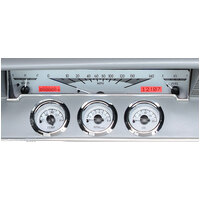 1961-1962 Chevy Impala MHX Instruments (Metric) - Silver Alloy Face, Red Display