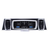 1961-63 Lincoln Continental MHX Instruments (Metric) Black Alloy Face, Blue Display