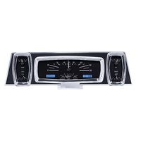 1961-63 Lincoln Continental MHX Instruments (Metric) - Black Alloy Face, Red Display