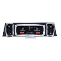 1961-63 Lincoln Continental MHX Instruments (Metric) Black Alloy Face, Red Display