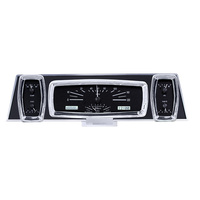 1961-63 Lincoln Continental MHX Instruments (Metric) - Black Alloy Face, White Display