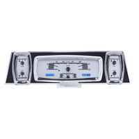 1961-63 Lincoln Continental MHX Instruments (Metric) Silver Alloy Face, Blue Display