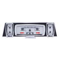 1961-63 Lincoln Continental MHX Instruments (Metric) Silver Alloy Face, Red Display