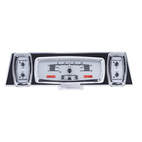 1961-63 Lincoln Continental MHX Instruments (Metric) - Silver Alloy Face, Red Display