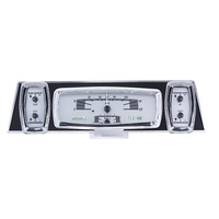 1961-63 Lincoln Continental MHX Instruments (Metric) Silver Alloy Face, White Display