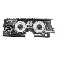 1963-65 Buick Riviera MHX Instruments (Metric) Silver Alloy Face, Blue Display