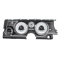 1963-65 Buick Riviera MHX Instruments (Metric) Silver Alloy Face, White Display