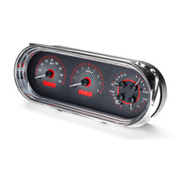 1963-65 Chevy Nova MHX Analog Instruments (Metric) Carbon Fibre Face, Red Display