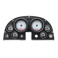 1963-67 Chevy Corvette MHX Instruments (Metric) Silver Alloy Face, Red Display