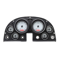 1963-67 Chevy Corvette MHX Instruments (Metric) - Silver Alloy Face, Red Display